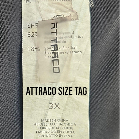 ATTRACO Women's New  Black Plus Size High Wasted Swimsuit Shorts 3X - Picture 13 of 15